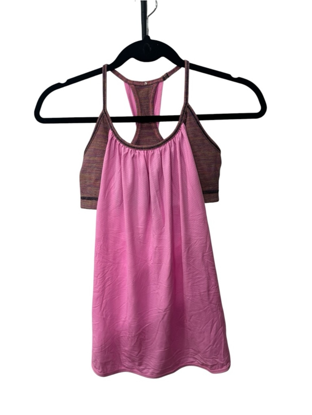 lululemon athletica Tuck Me In Tank in a pink and brown colorway size 4